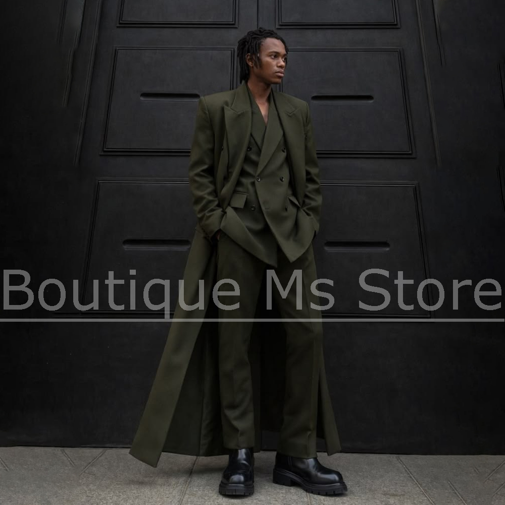 Men'S Hip Formal Wear - Conjunto Masculino de Terno Longo de