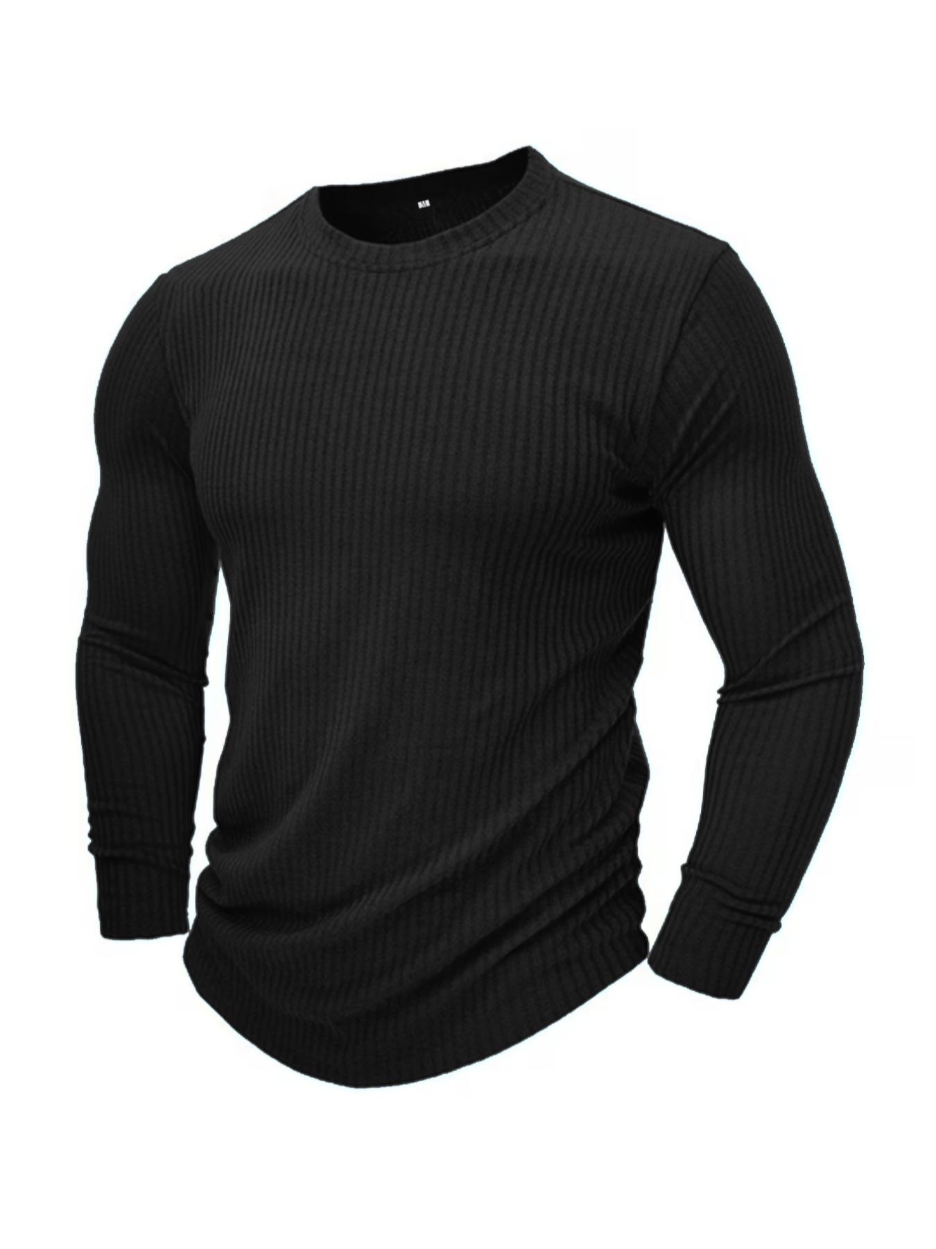 Men Formal Wear Shirts - Camiseta de Malha de Manga Longa
