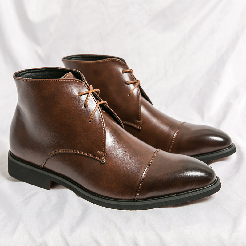 Men'S Formal Style - Botas masculinas de couro genuíno estilo