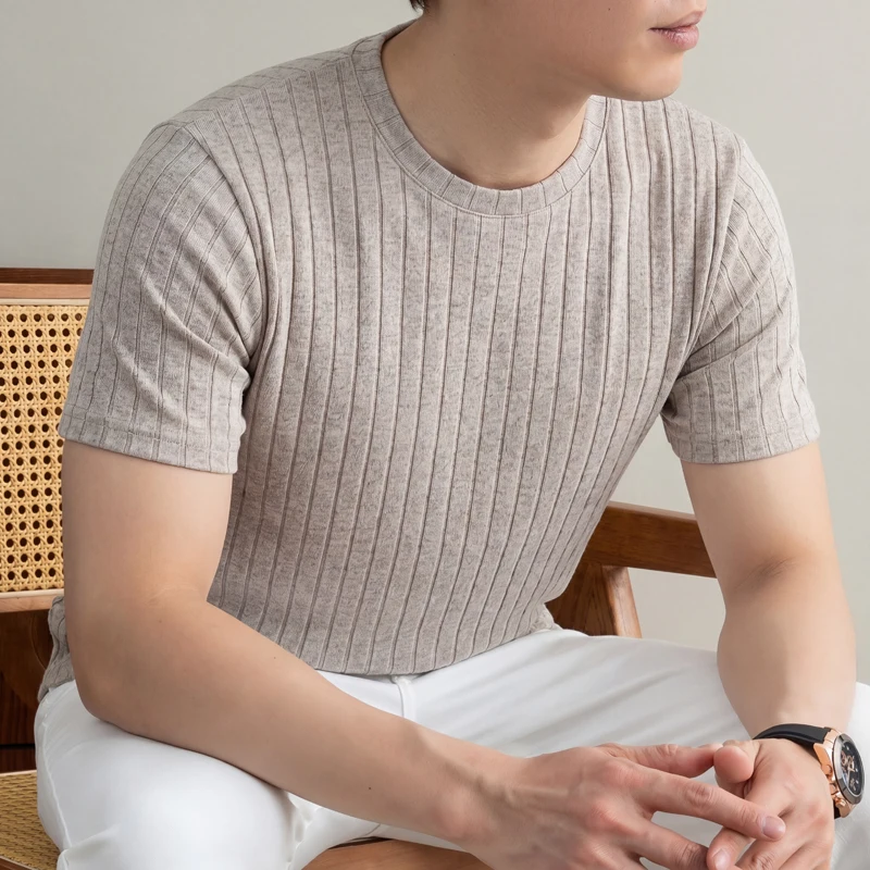 Young Men Formal Wear - Camiseta Casual de Malha para Homens,