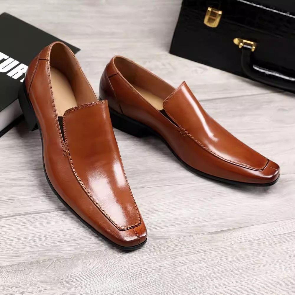 Men'S Formal Style - Sapatos de Couro Pontudos Estilo Japonês