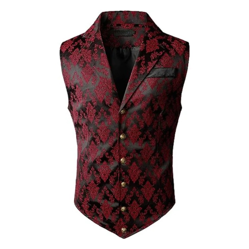 Men'S Formal Wear Waistcoat - Colete Slim Fit Retro Britânico para