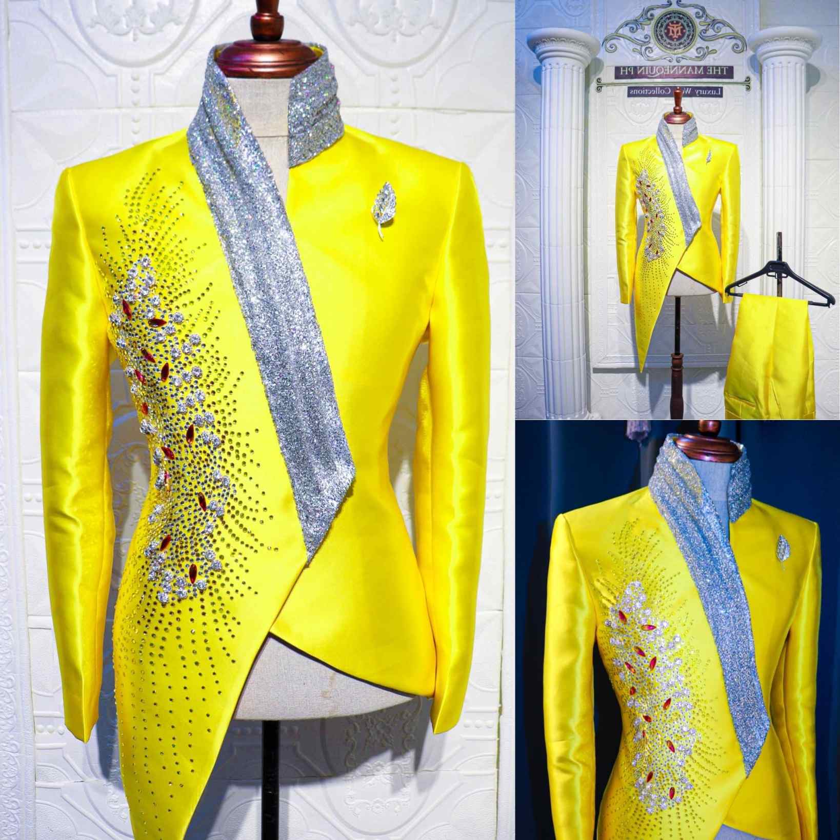Unique Men'S Formal Wear - Moda amarelo casamento smoking único 2