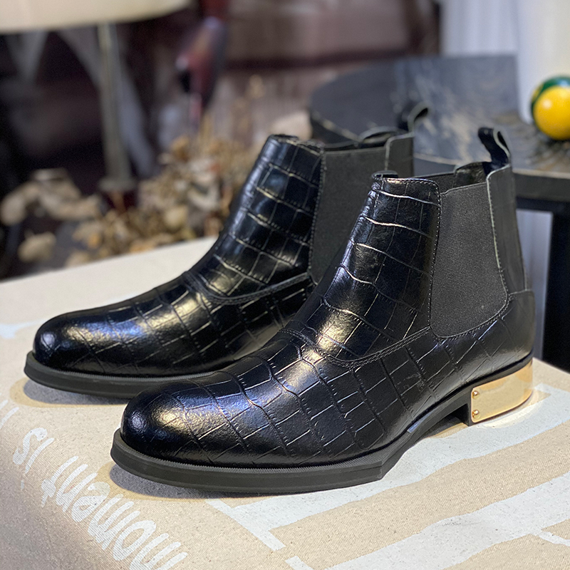 Men'S Formal Style - Botas Chelsea Masculinas Estilo Britânico, Pretas,