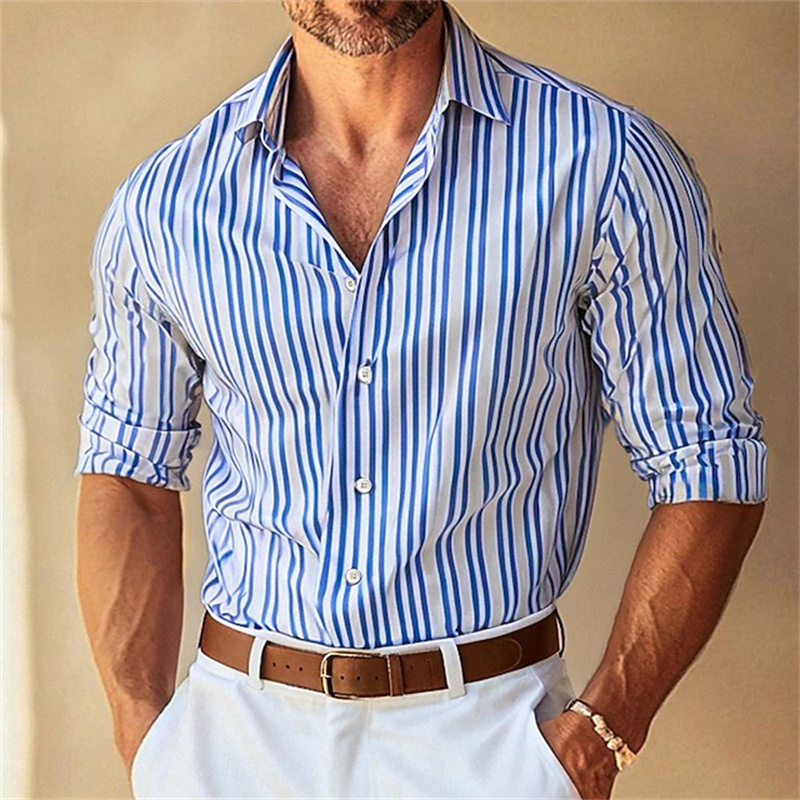 Men Formal Wear Shirts - Camisa Social Masculina de Manga Longa