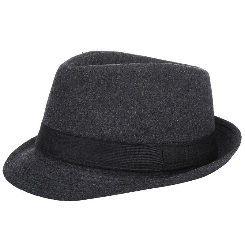 Men'S Vintage Formal Wear - Chapéu Fedora de Lã para Homens