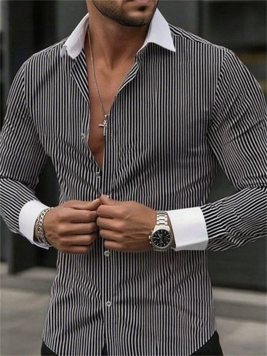 Camisa formal de manga comprid - Men Formal Wear Shirts avaliação e preço