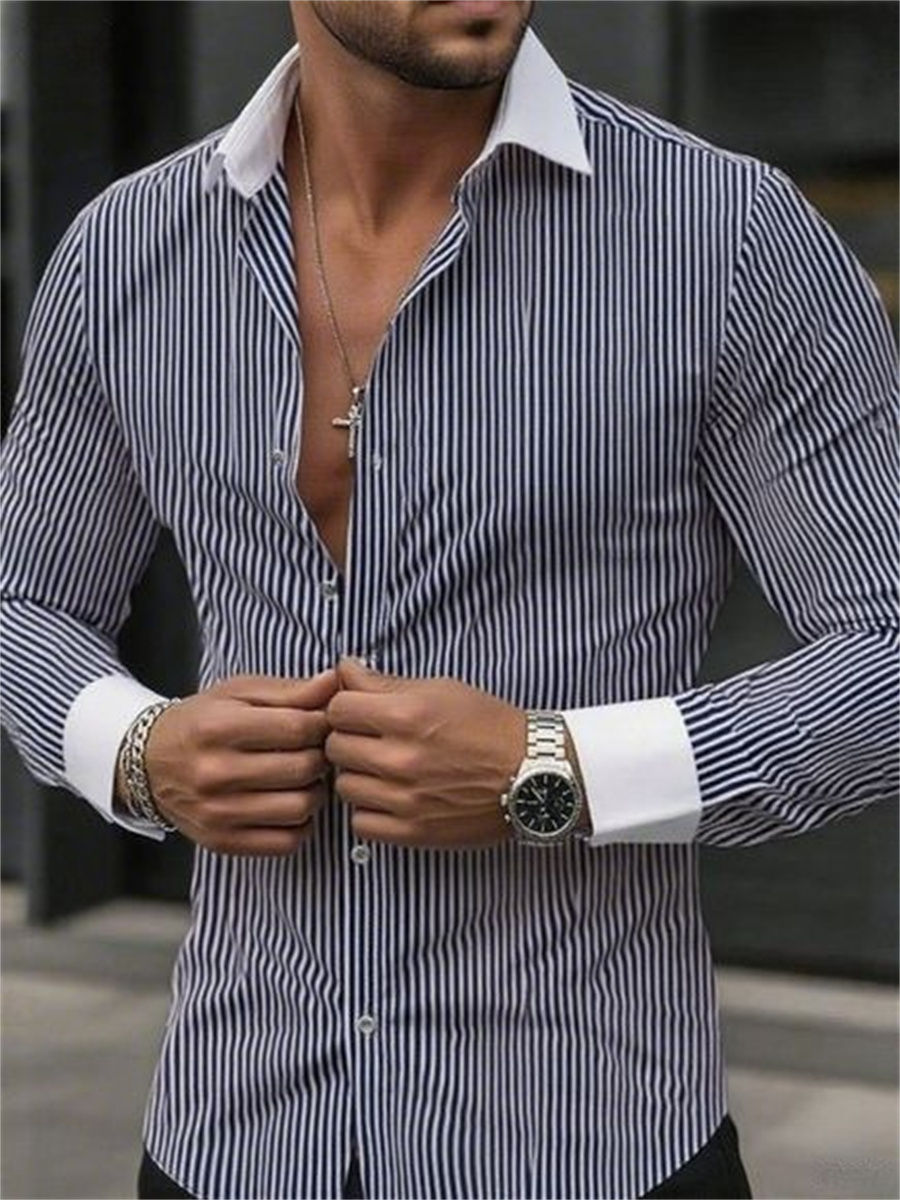 Camisa formal de manga comprid - Men Formal Wear Shirts avaliação e preço