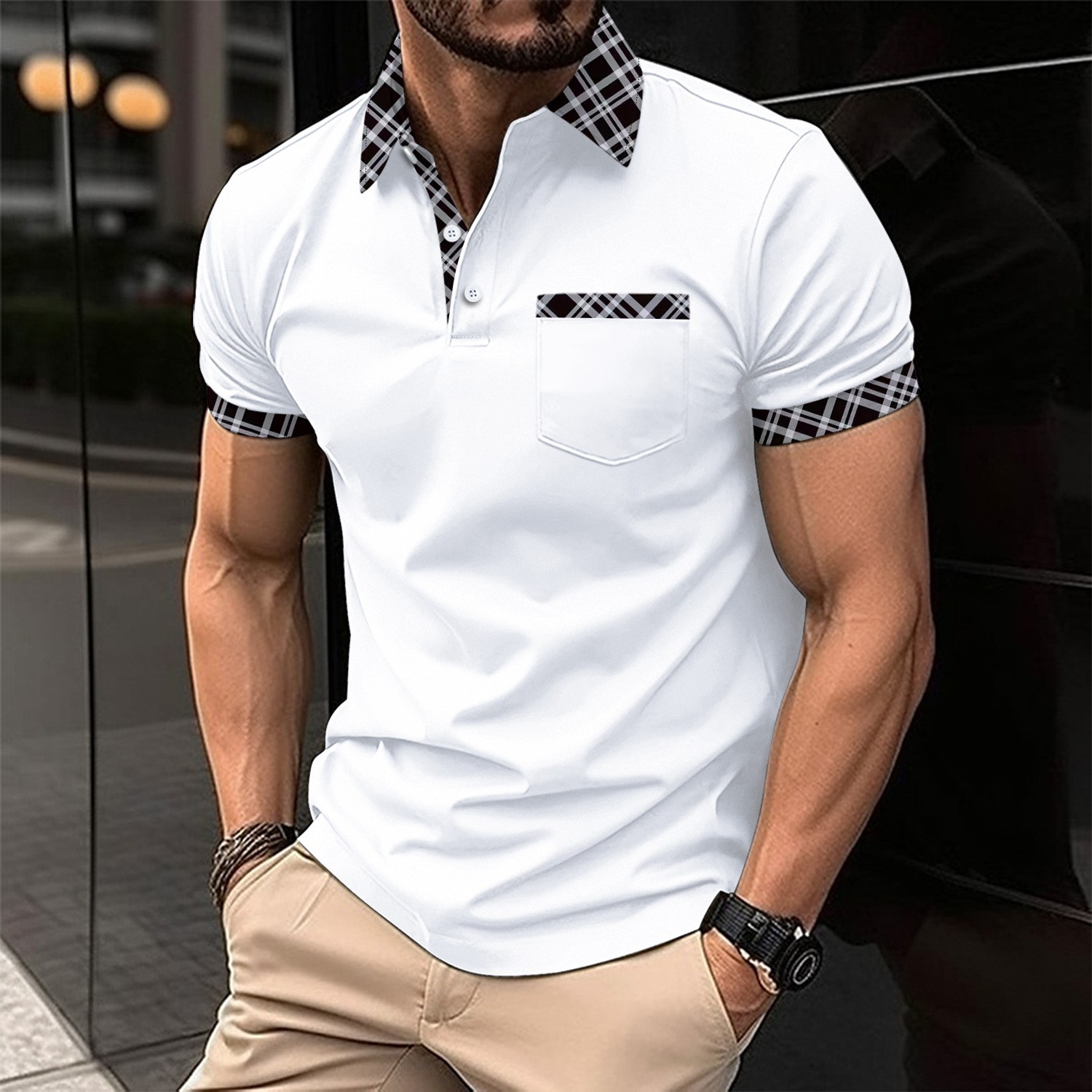 Camisa POLO masculina casual,  - Men Formal Wear Combination avaliação e preço