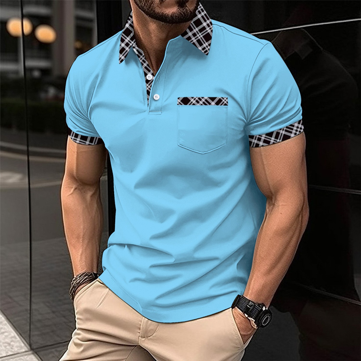 Camisa POLO masculina casual,  - Men Formal Wear Combination avaliação e preço