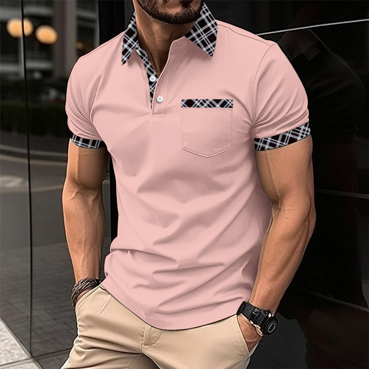 Camisa POLO masculina casual,  - Men Formal Wear Combination avaliação e preço