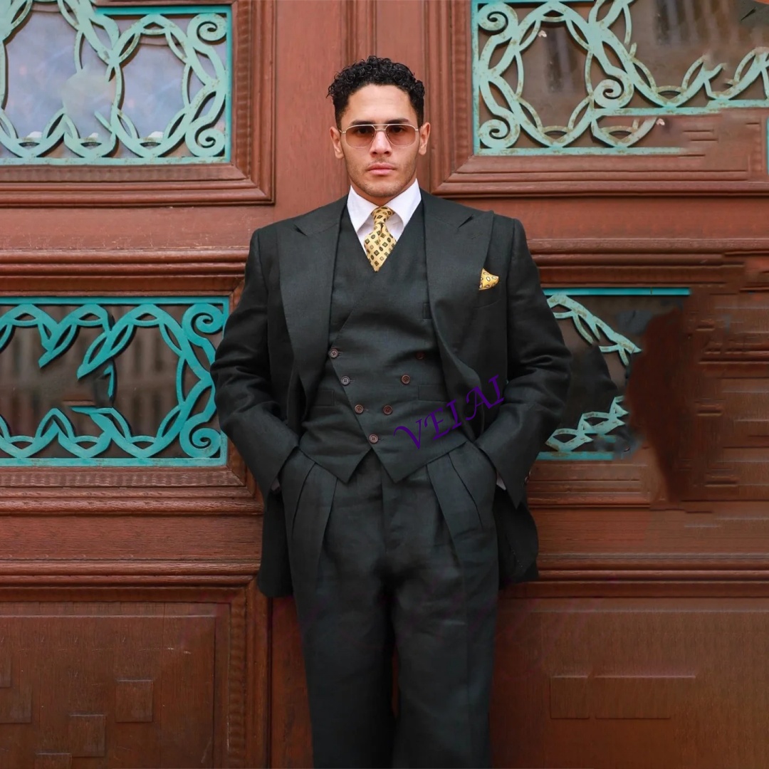 Conjunto de Terno Slim Fit Pre - Men'S Formal Wear Waistcoat avaliação e preço