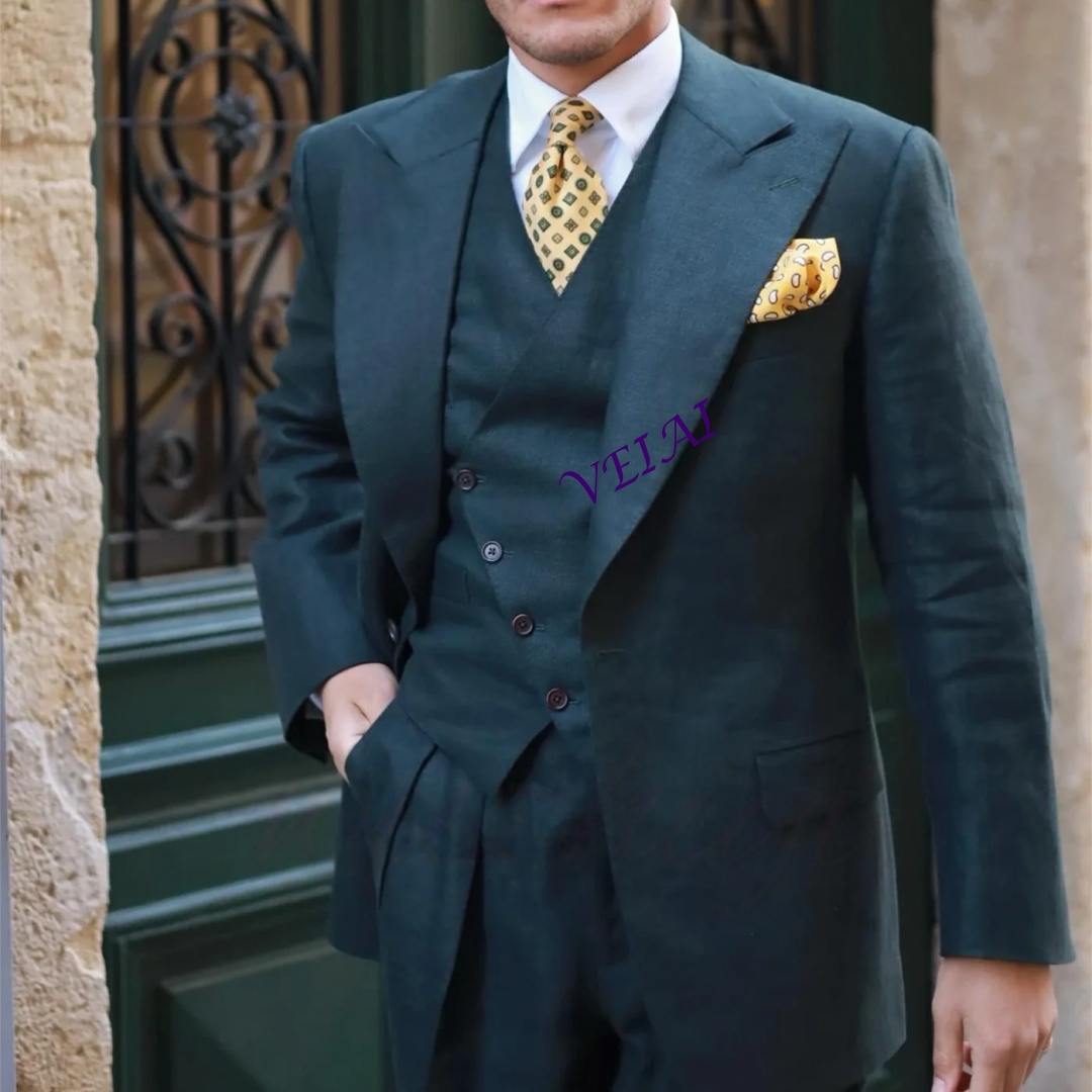 Conjunto de Terno Slim Fit Pre - Men'S Formal Wear Waistcoat avaliação e preço