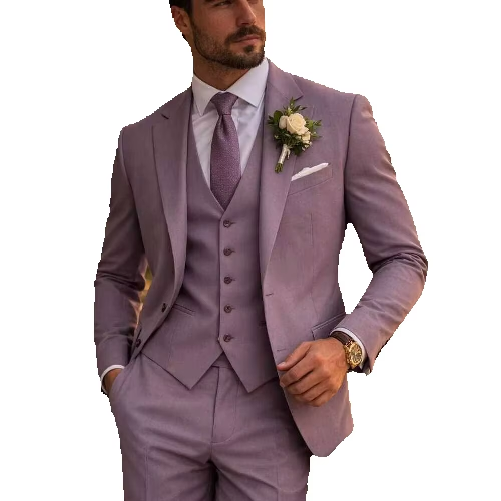 Terno Masculino Lavanda 3 Peça - Men'S Formal Wear Waistcoat avaliação e preço