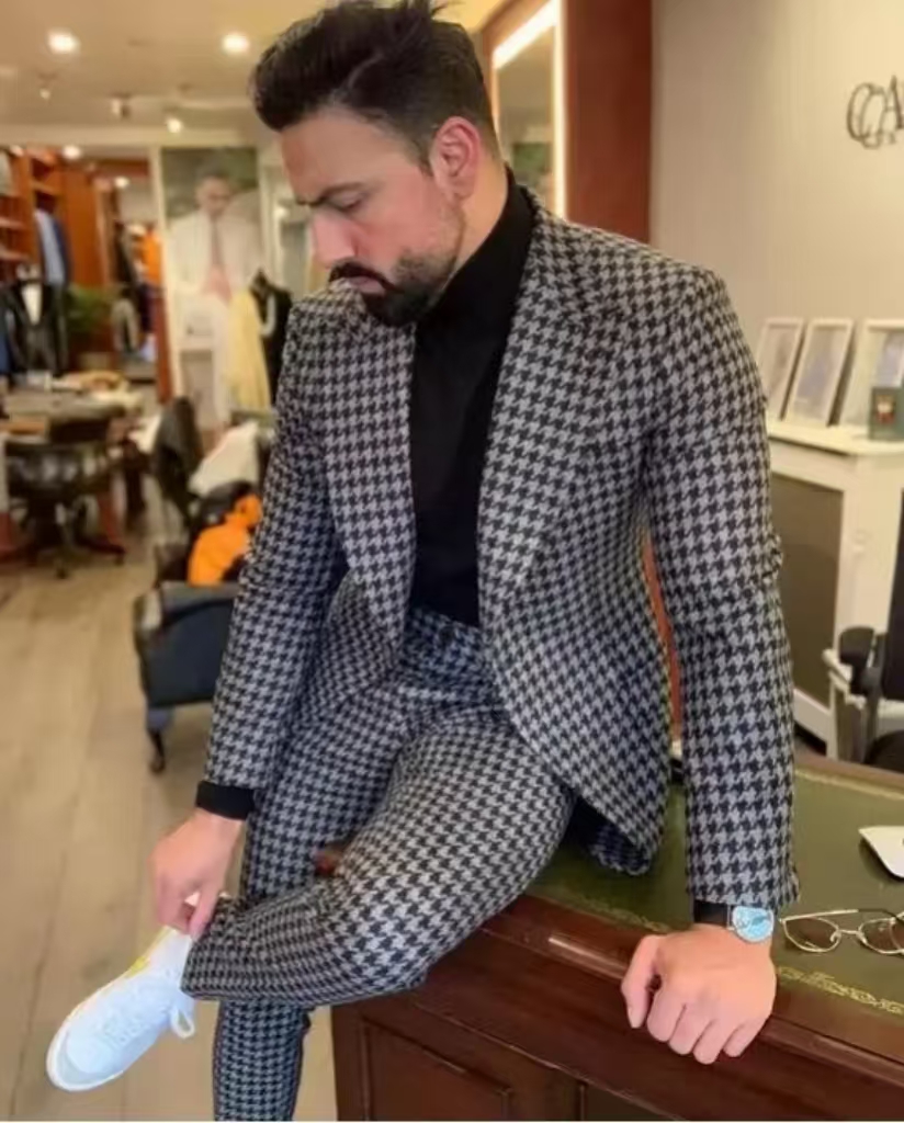 Houndstooth vintage terno masc - Men'S Vintage Formal Wear avaliação e preço