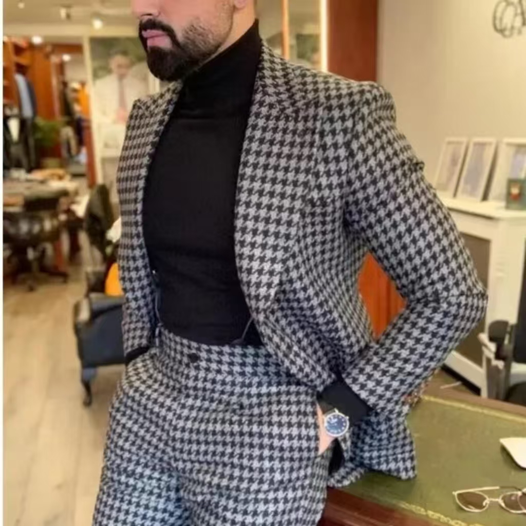 Houndstooth vintage terno masc - Men'S Vintage Formal Wear avaliação e preço