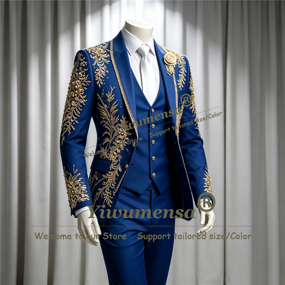 Ternos de Luxo com Cristais e  - Men Formal Wear Wedding avaliação e preço