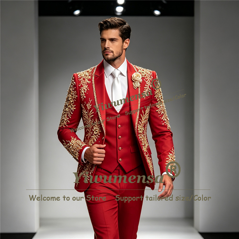 Ternos de Luxo com Cristais e  - Men Formal Wear Wedding avaliação e preço