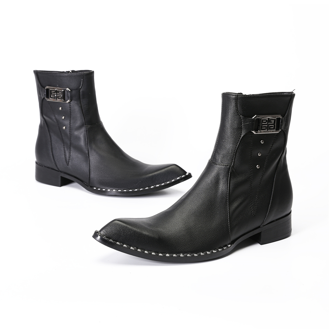 Botas masculinas de couro genu - Men'S Formal Style avaliação e preço