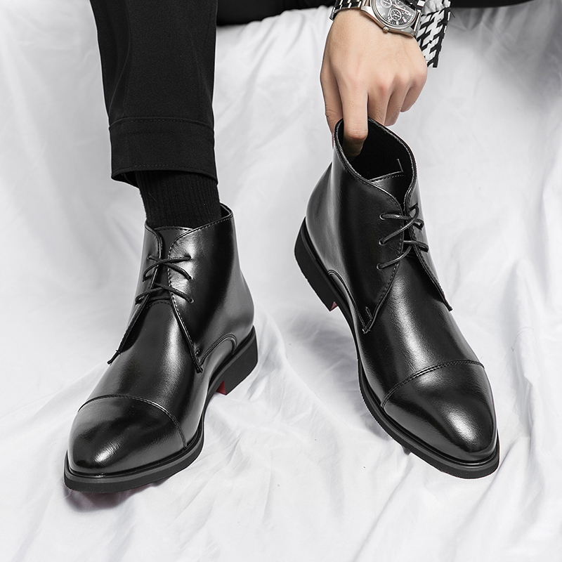 Botas masculinas de couro genu - Men'S Formal Style avaliação e preço