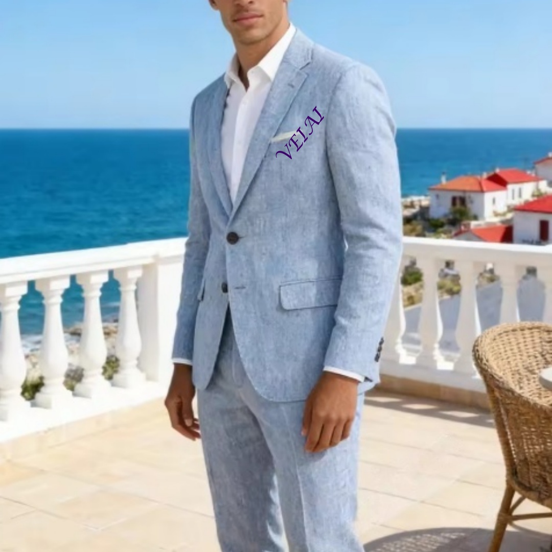 Conjunto de Terno Slim Fit Azu - Men'S Formal Wear For A Wedding avaliação e preço