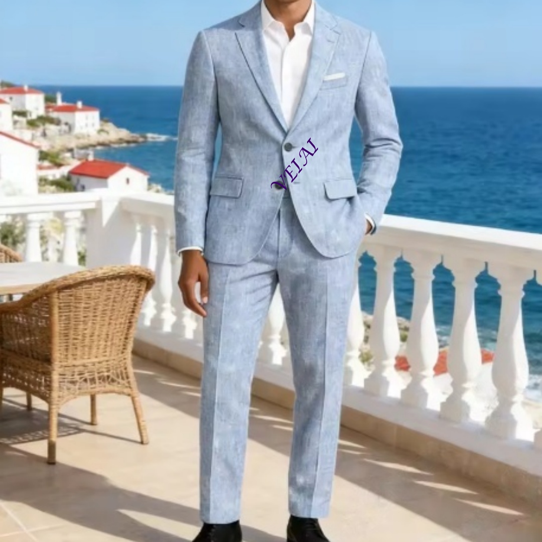 Conjunto de Terno Slim Fit Azu - Men'S Formal Wear For A Wedding avaliação e preço