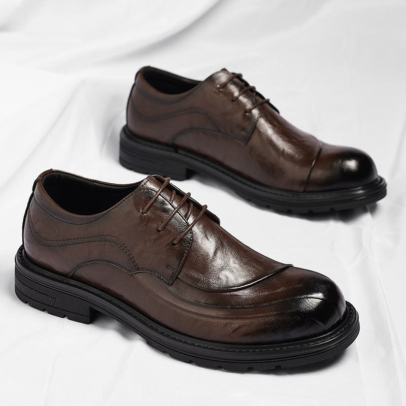 Sapatos de Couro Genuíno Marro - Men'S Formal Wear For A Wedding avaliação e preço