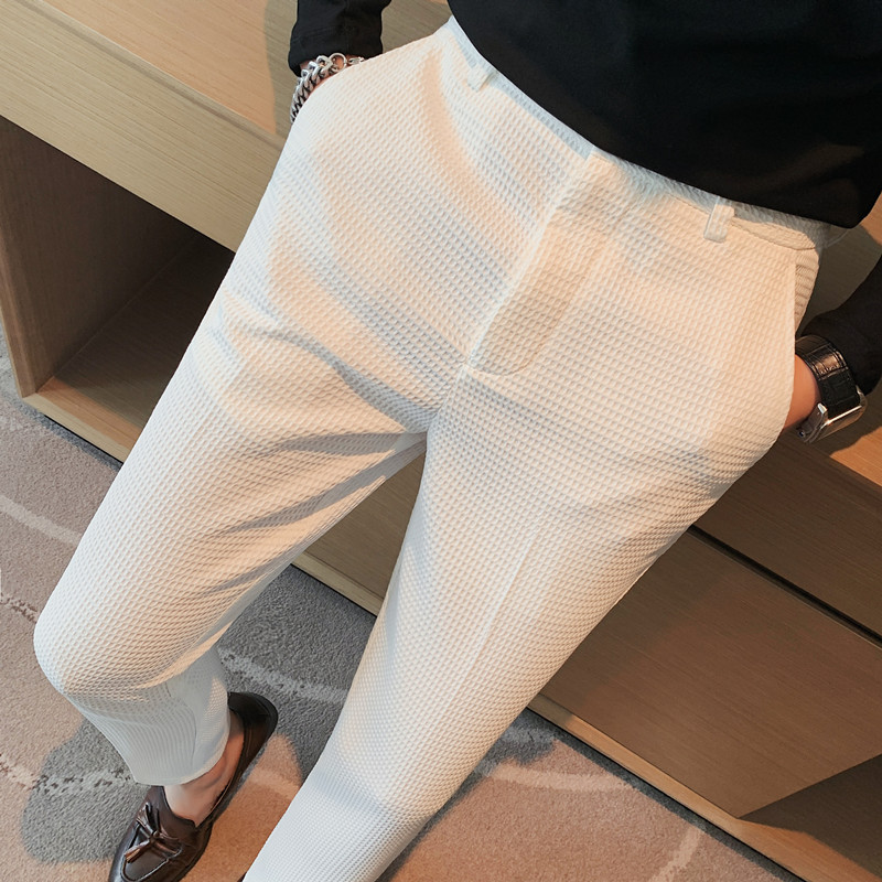 2024 outono nova waffle estira - Men'S Formal Wear For A Wedding avaliação e preço