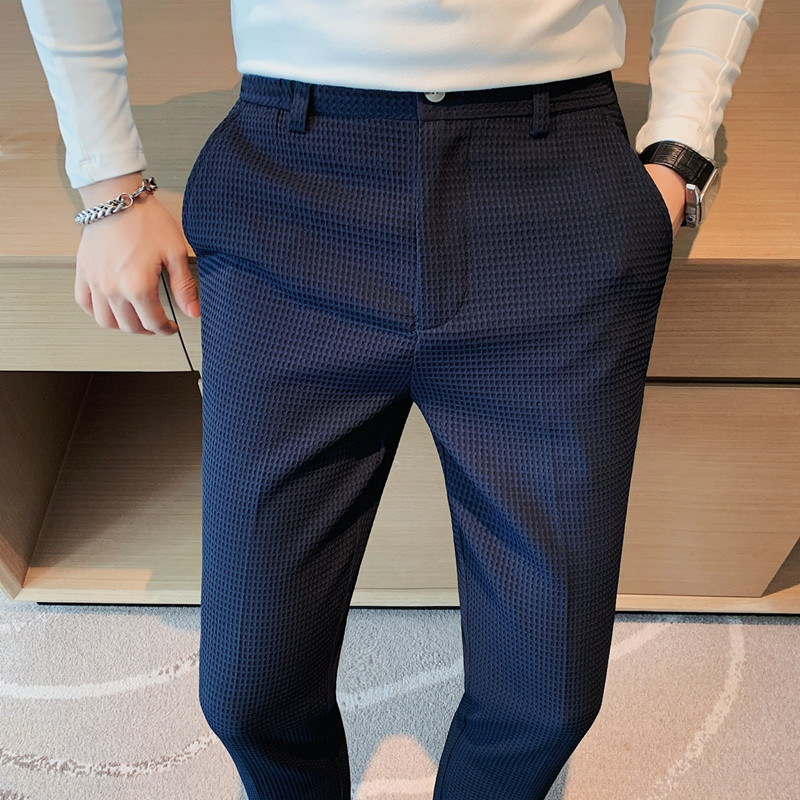 2024 outono nova waffle estira - Men'S Formal Wear For A Wedding avaliação e preço