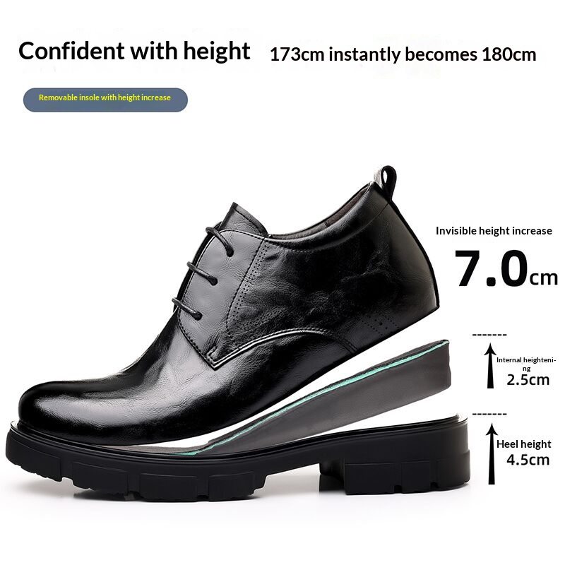 Homens 7cm elevador sapatos de - Formal Men Daily Wear Slippers avaliação e preço