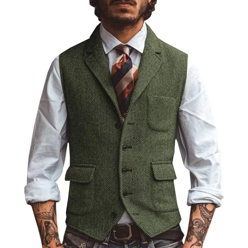 Colete Masculino Retrô de Twee - Men'S Formal Wear Waistcoat avaliação e preço