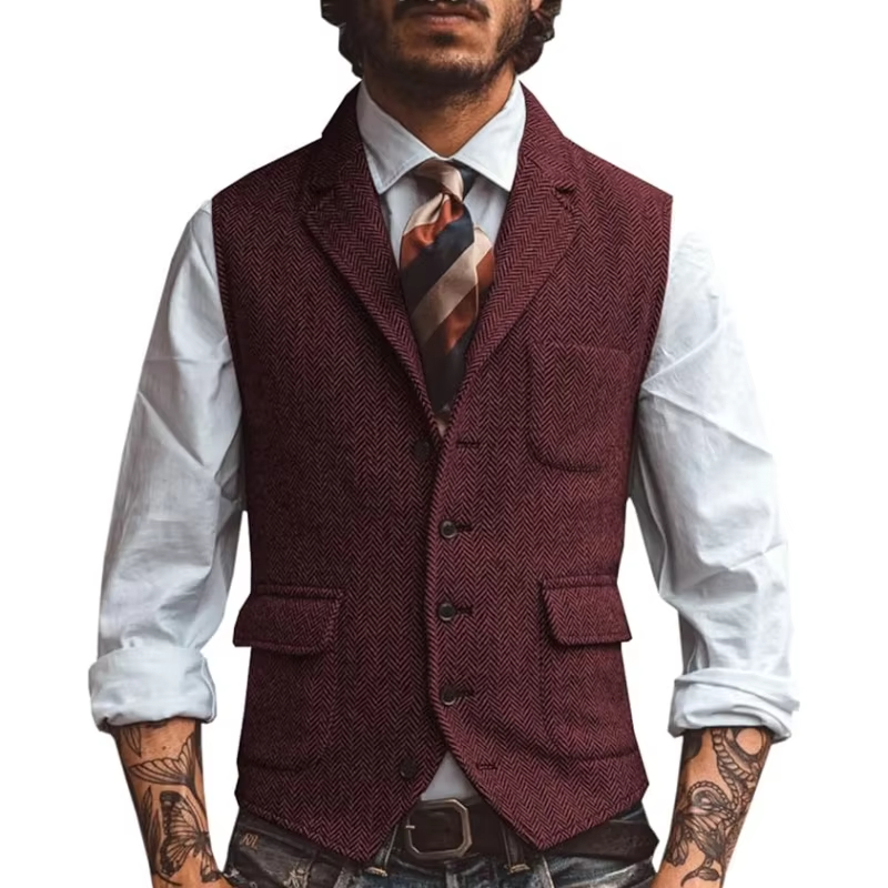 Colete Masculino Retrô de Twee - Men'S Formal Wear Waistcoat avaliação e preço
