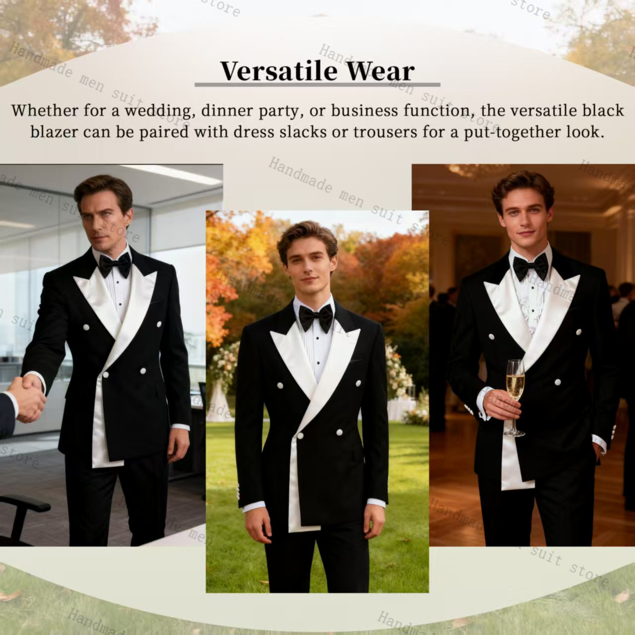 Outono masculino ternos 2 peça - Men Formal Wear Wedding Guest avaliação e preço