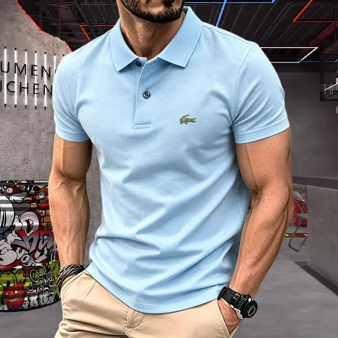 Camisa Polo Masculina de Manga - Young Men Formal Wear avaliação e preço