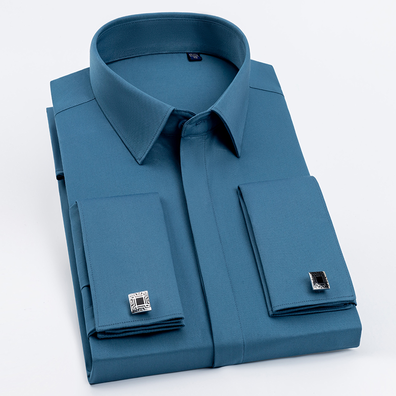 Camisa masculina com abotoadur - Men Formal Wear Shirts avaliação e preço