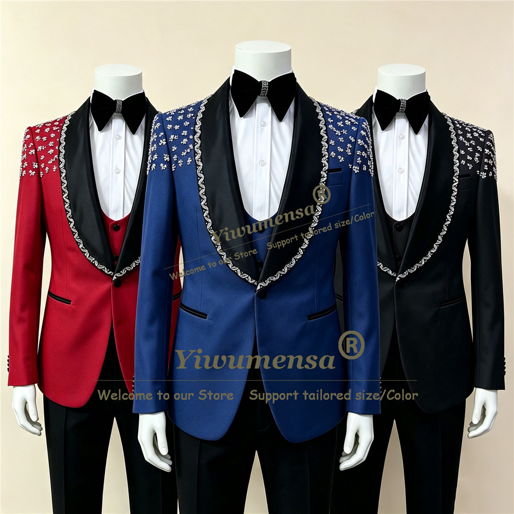 Terno Masculino de Luxo com De - Men Formal Wear Wedding avaliação e preço