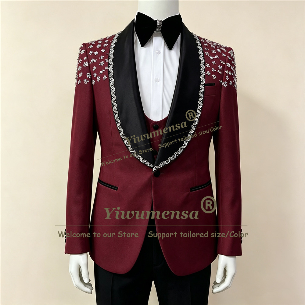 Terno Masculino de Luxo com De - Men Formal Wear Wedding avaliação e preço