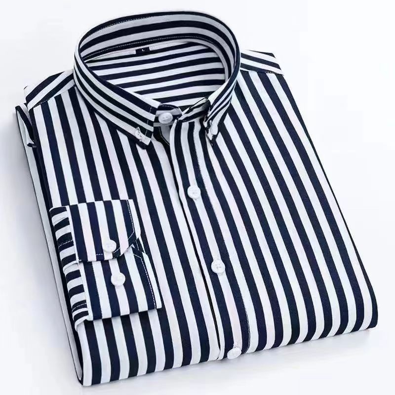 Nova camisa masculina listrada - Men Formal Wear Brands avaliação e preço