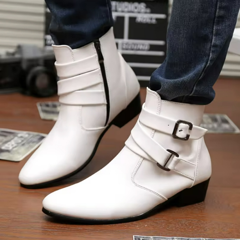 Botas masculinas de luxo de co - Men'S Formal Style avaliação e preço