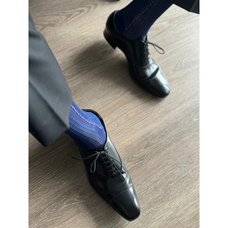 Meias Sociais Masculinas Azuis - Men'S Vintage Formal Wear avaliação e preço