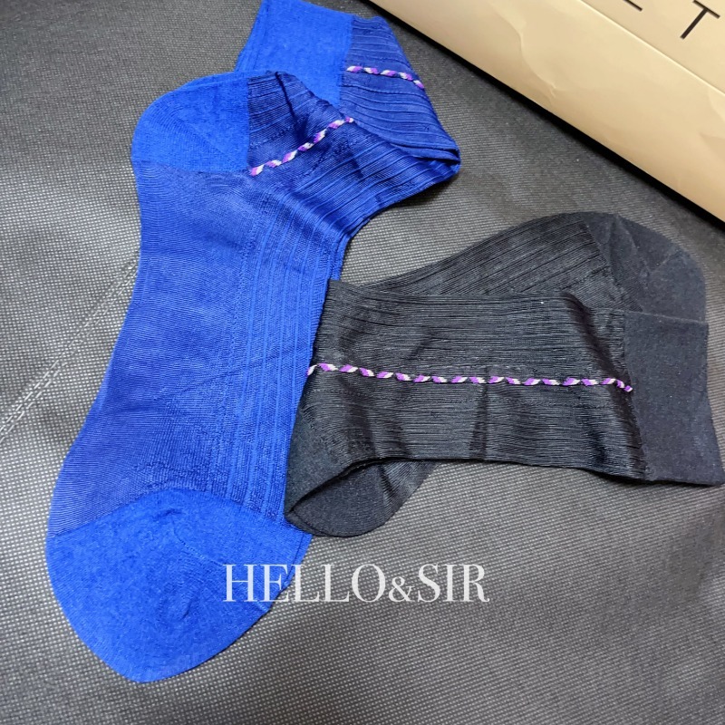 Meias Sociais Masculinas Azuis - Men'S Vintage Formal Wear avaliação e preço
