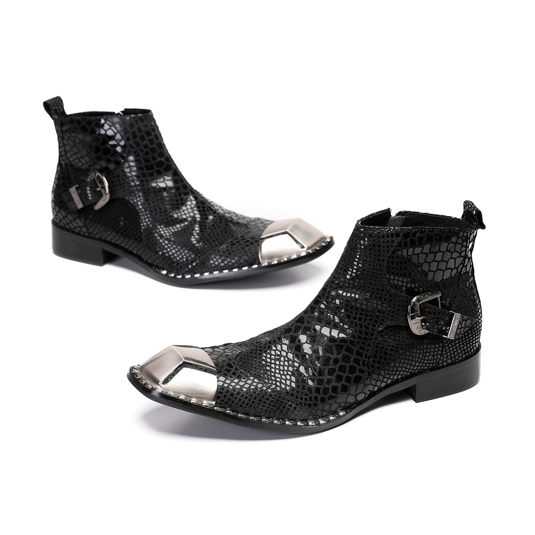 Botas de Couro Preto Britânica - Men'S Formal Style avaliação e preço