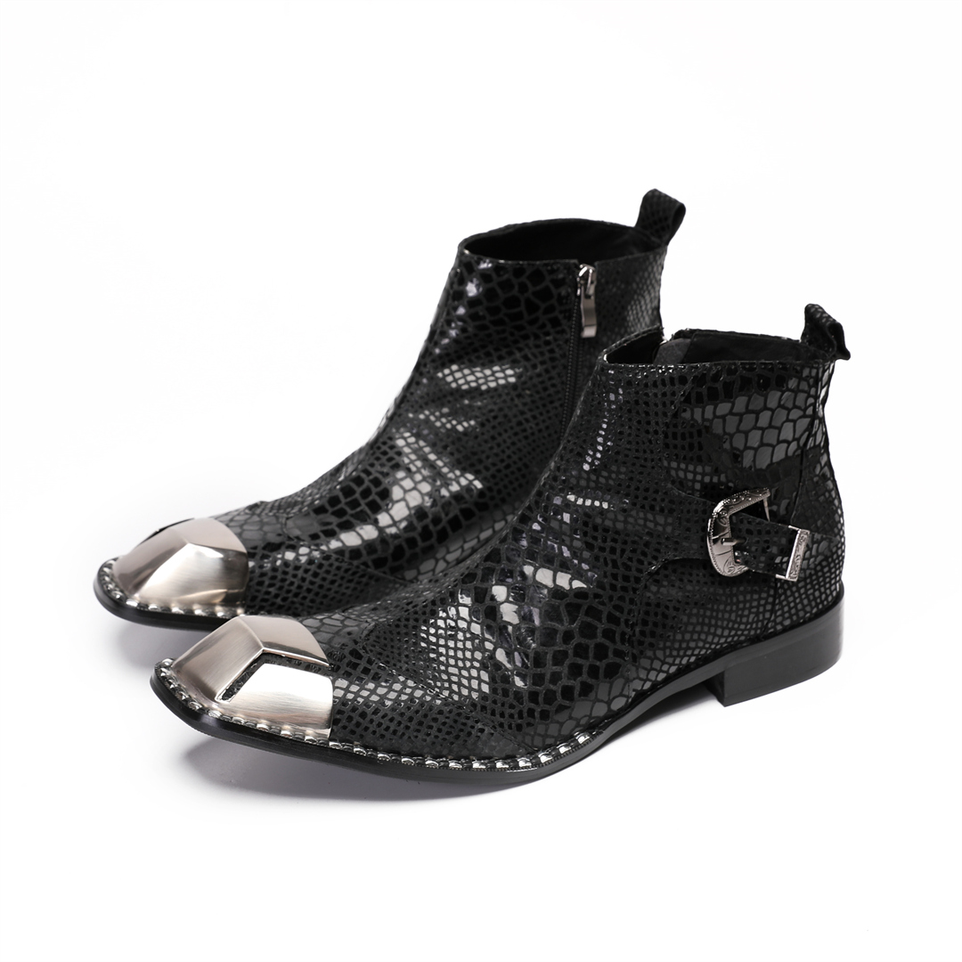 Botas de Couro Preto Britânica - Men'S Formal Style avaliação e preço