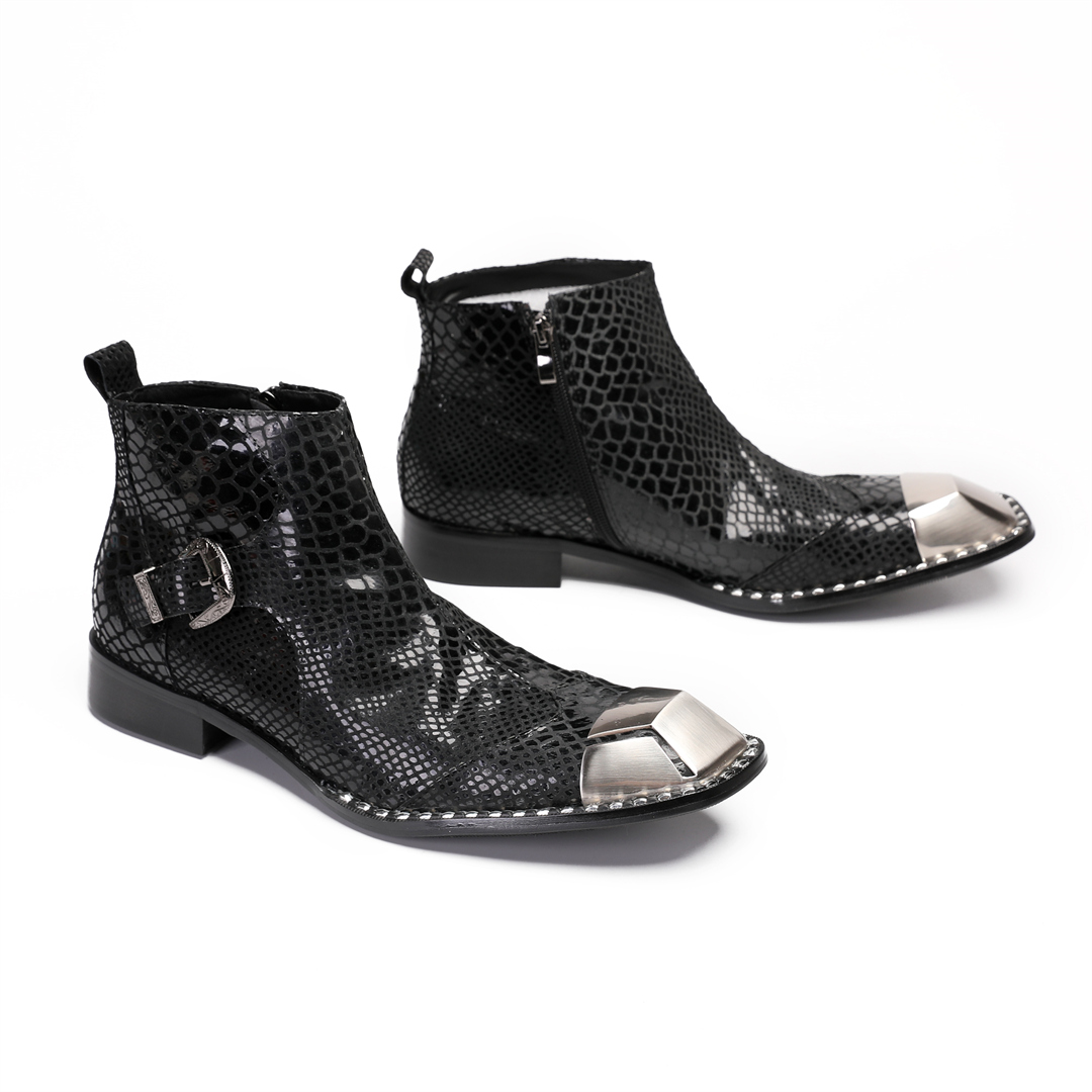Botas de Couro Preto Britânica - Men'S Formal Style avaliação e preço